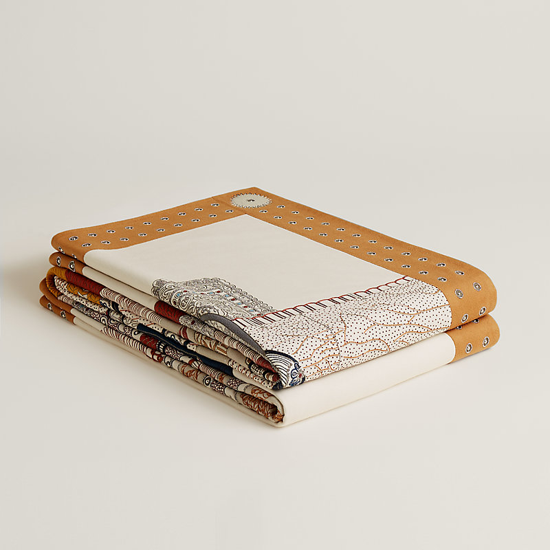 Selle de Dignitaire blanket - Brown | Hermès USA